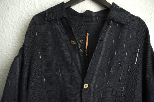 24SS Season XIV ALLEN 手織リネンカシミヤコットンオーバーコート / isabella stefanelli(イザベラステファネリ)