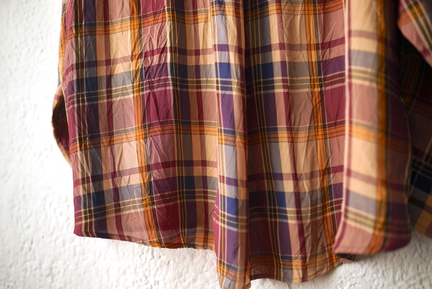 23AW Flap Pocket Shirt Brown Check レーヨンチェックシャツ / I am dork(アイアムドーク)