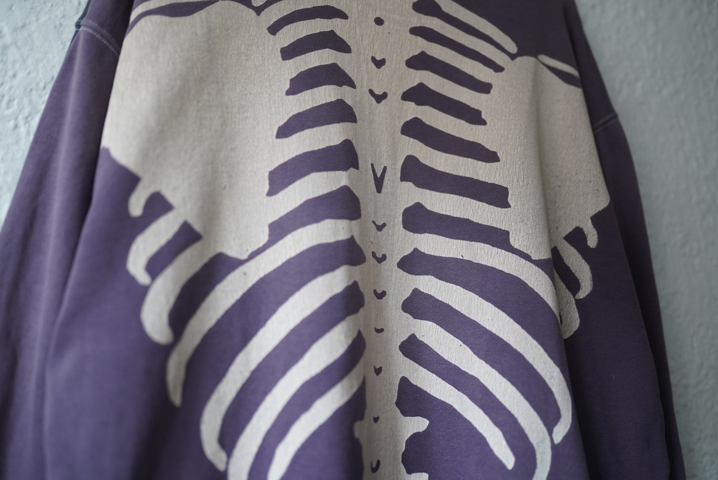 裏毛2TONE BIG SWEAT スカルスウェット パープル / KAPITAL(キャピタル)