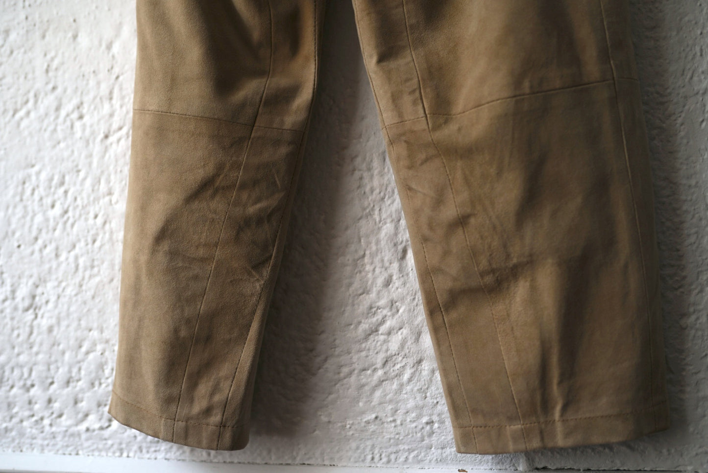RECONSTRUCTED BELTED BAGGY PANTS ゴートレザーバギーパンツ / SEEALL(シーオール)