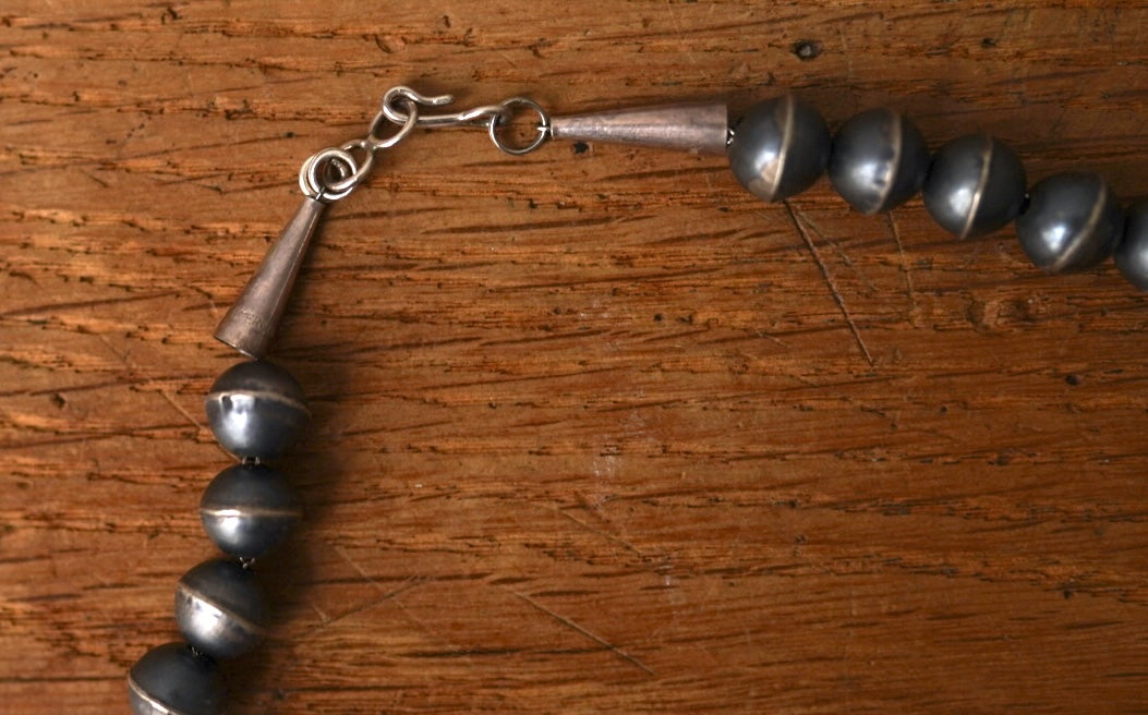 Navajo ナバホ族 シャドーボックス スカッシュブロッサム シルバーネックレス / Vintage(ヴィンテージ)