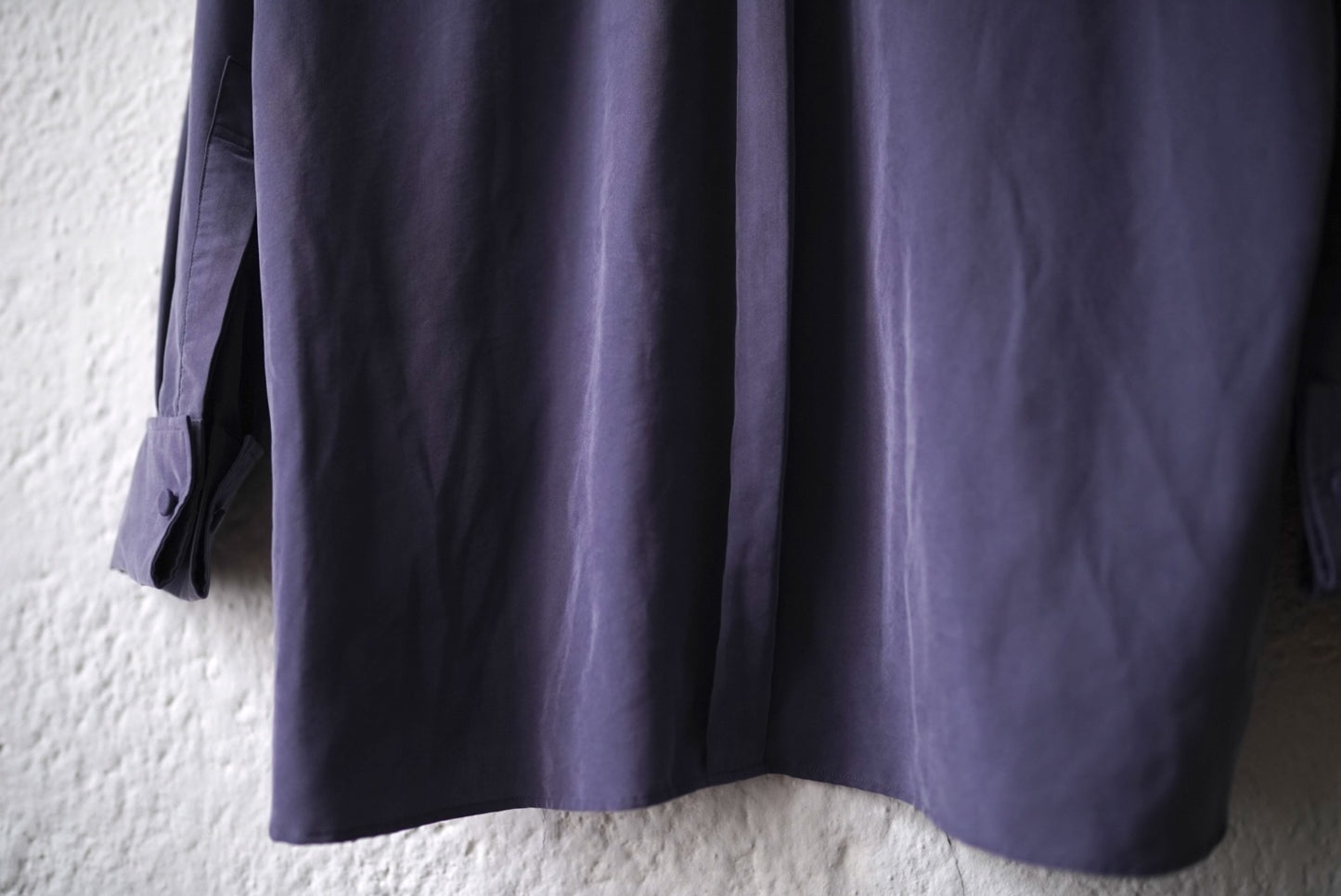 23AW RAW EDGE COLLAR WASHED SHIRT レーヨンドレスシャツ / ALDOMARIACAMILLO(アルドマリアカミッロ) AMC