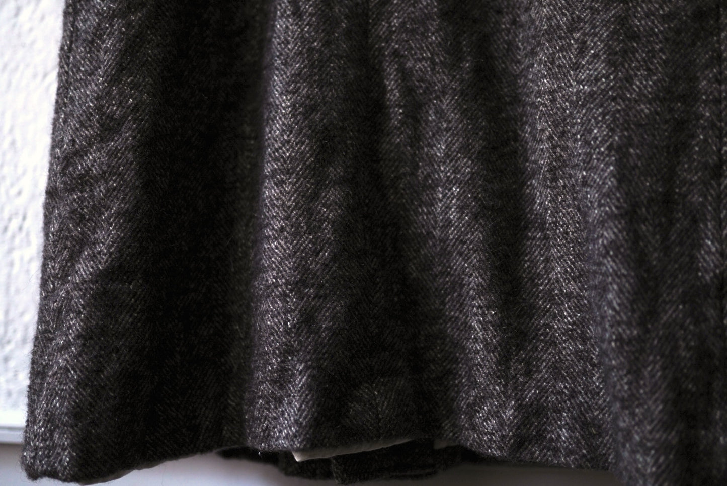18AW Long Pilgrim Coat ウールヘリンボーンオーバーコート / the Crooked Tailor(ザ クルーキッドテーラー)