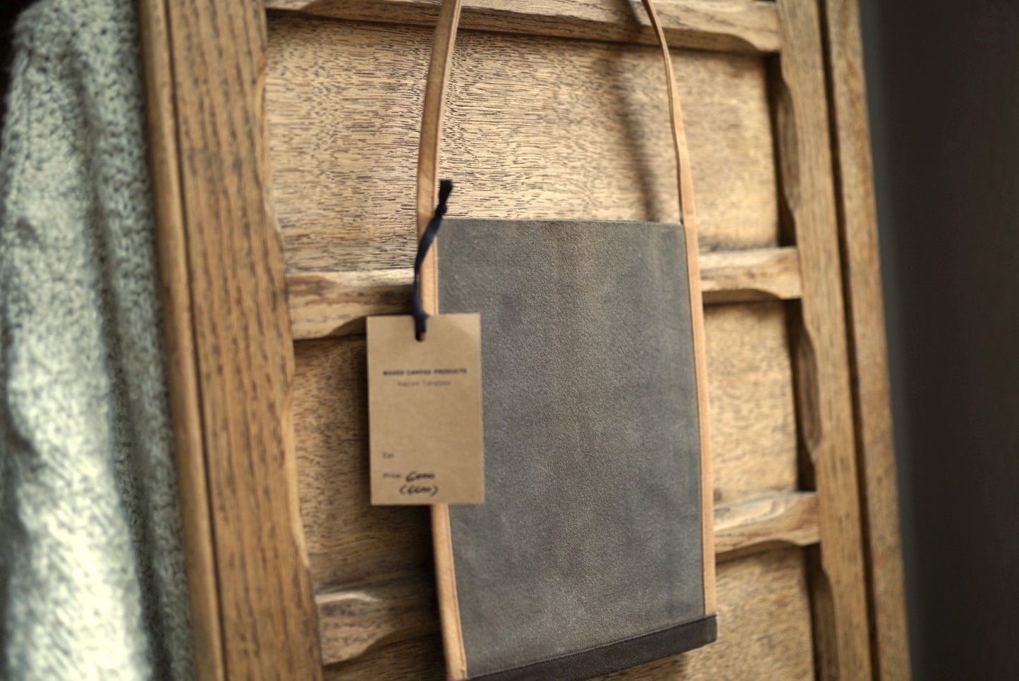 蝋引きキャンバスハンドバッグ サコッシュ ブラウン / 瀧川かずみ