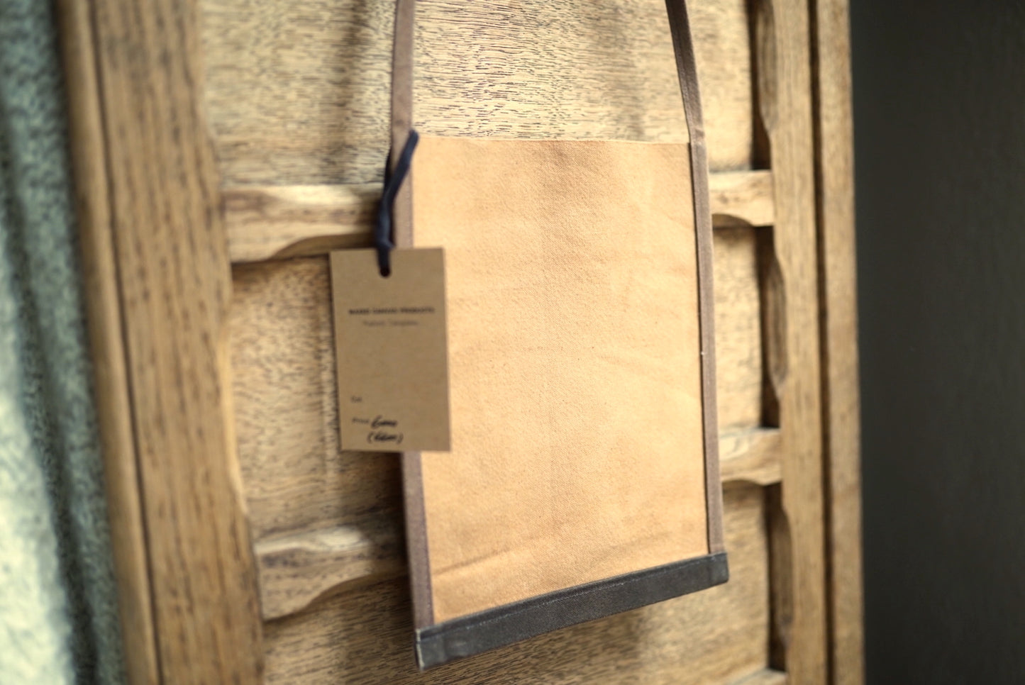 蝋引きキャンバスハンドバッグ サコッシュ ベージュ / 瀧川かずみ