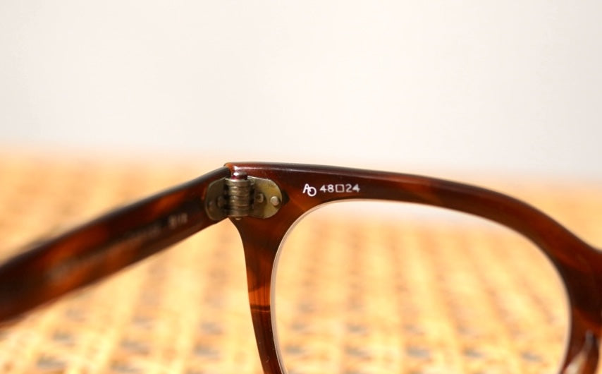 1960's TIMES セルフレームアイウェア 眼鏡 アンバー 48/24 / American Optical(アメリカンオプティカル)