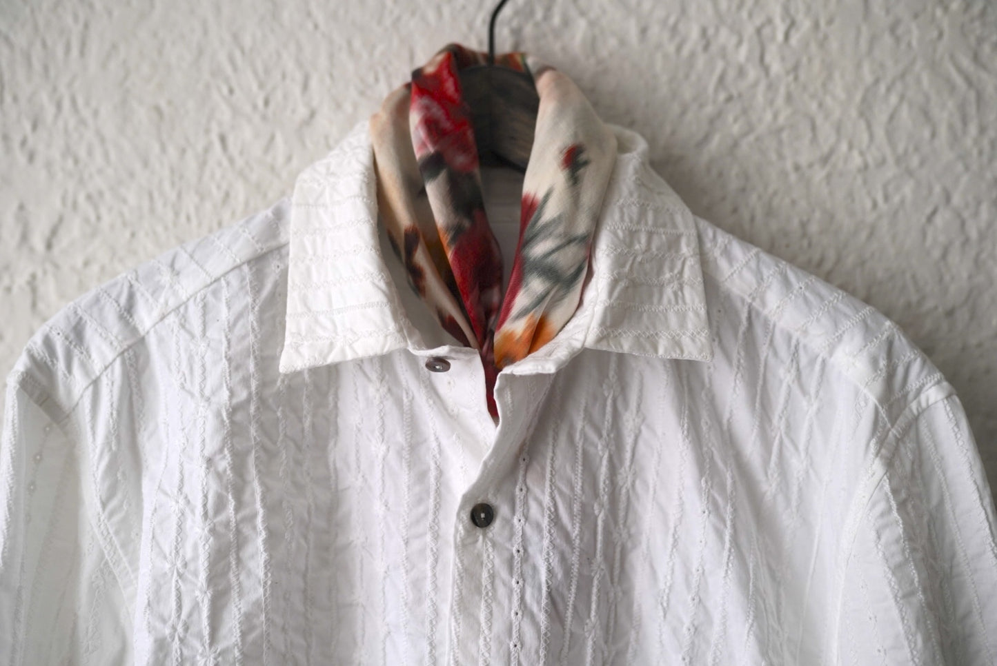 24AW SCARF004 シルクコットン花柄スカーフ / calmlence(カームレンス)