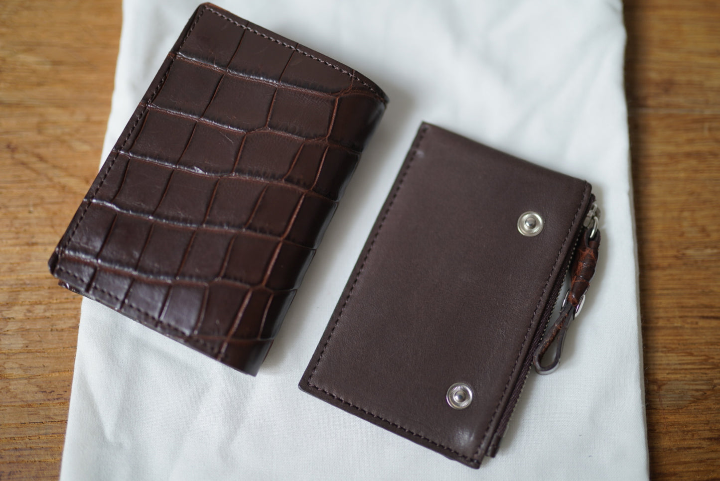 22SS Connect Wallet Mini クロコダイルレザーウォレット / CORNELIAN TAURUS(コーネリアンタウラス)