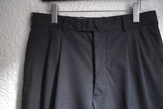CANONICO Super120's Wool 2タックウールスラックスショーツ ショートパンツ / Q Retailor