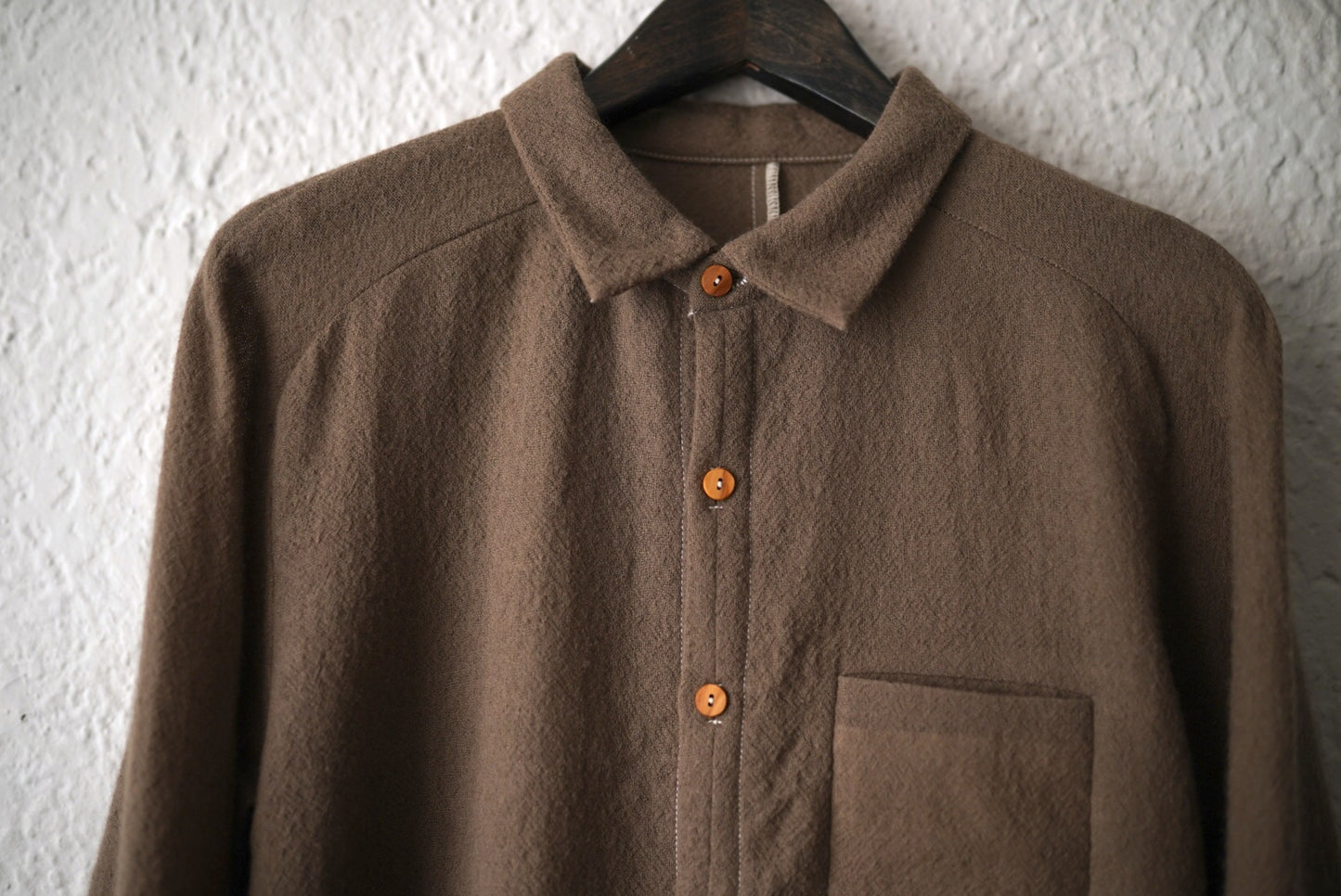 24AW RADIENT Standard Minimalist Shirt ウールプレーンシャツ / Project by H(プロジェクトバイエイチ)