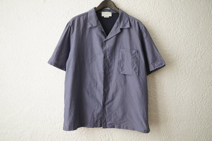 20SS OPEN COLLAR SHIRTS 開襟コットンシルク半袖シャツ ネイビー  / YOKE(ヨーク)