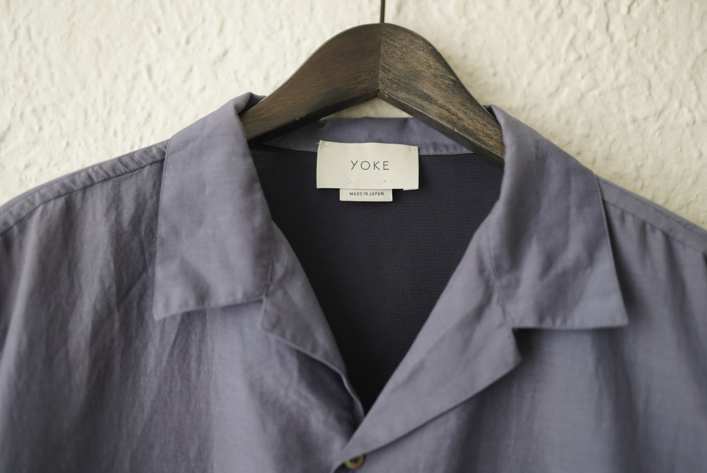 20SS OPEN COLLAR SHIRTS 開襟コットンシルク半袖シャツ ネイビー  / YOKE(ヨーク)