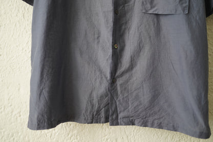 20SS OPEN COLLAR SHIRTS 開襟コットンシルク半袖シャツ ネイビー  / YOKE(ヨーク)