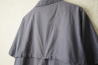 20SS OPEN COLLAR SHIRTS 開襟コットンシルク半袖シャツ ネイビー  / YOKE(ヨーク)