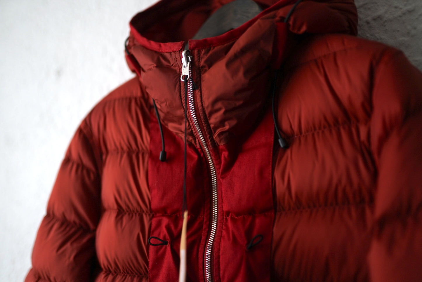 DOWN LINER HOODED フードダウンジャケット ライナー レッド / TEN-C(テンシー)