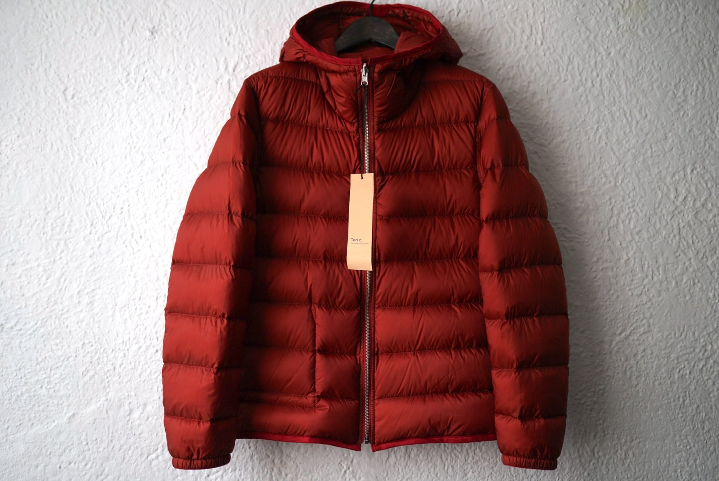 DOWN LINER HOODED フードダウンジャケット ライナー レッド / TEN-C(テンシー)