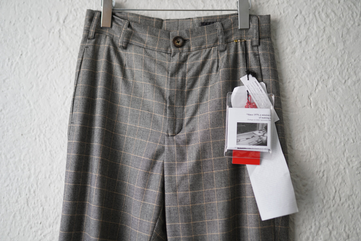 20SS SEP05  Piacenza Super150's Wool チェックスラックスパンツ / Geoffrey.B.Small(ジェフリービースモール)