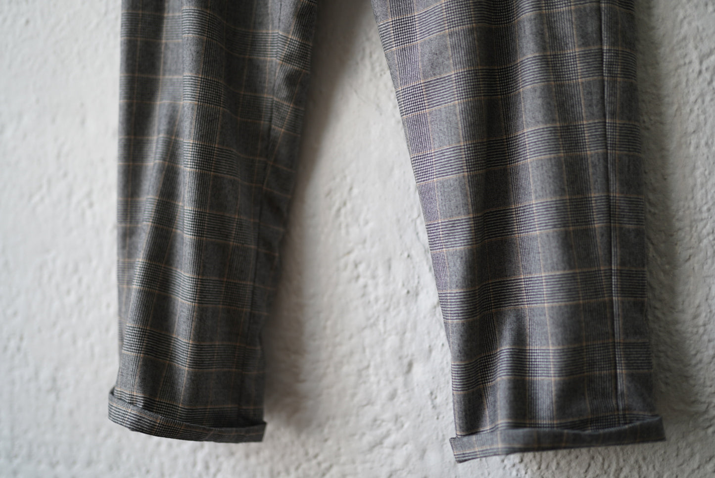 20SS SEP05  Piacenza Super150's Wool チェックスラックスパンツ / Geoffrey.B.Small(ジェフリービースモール)