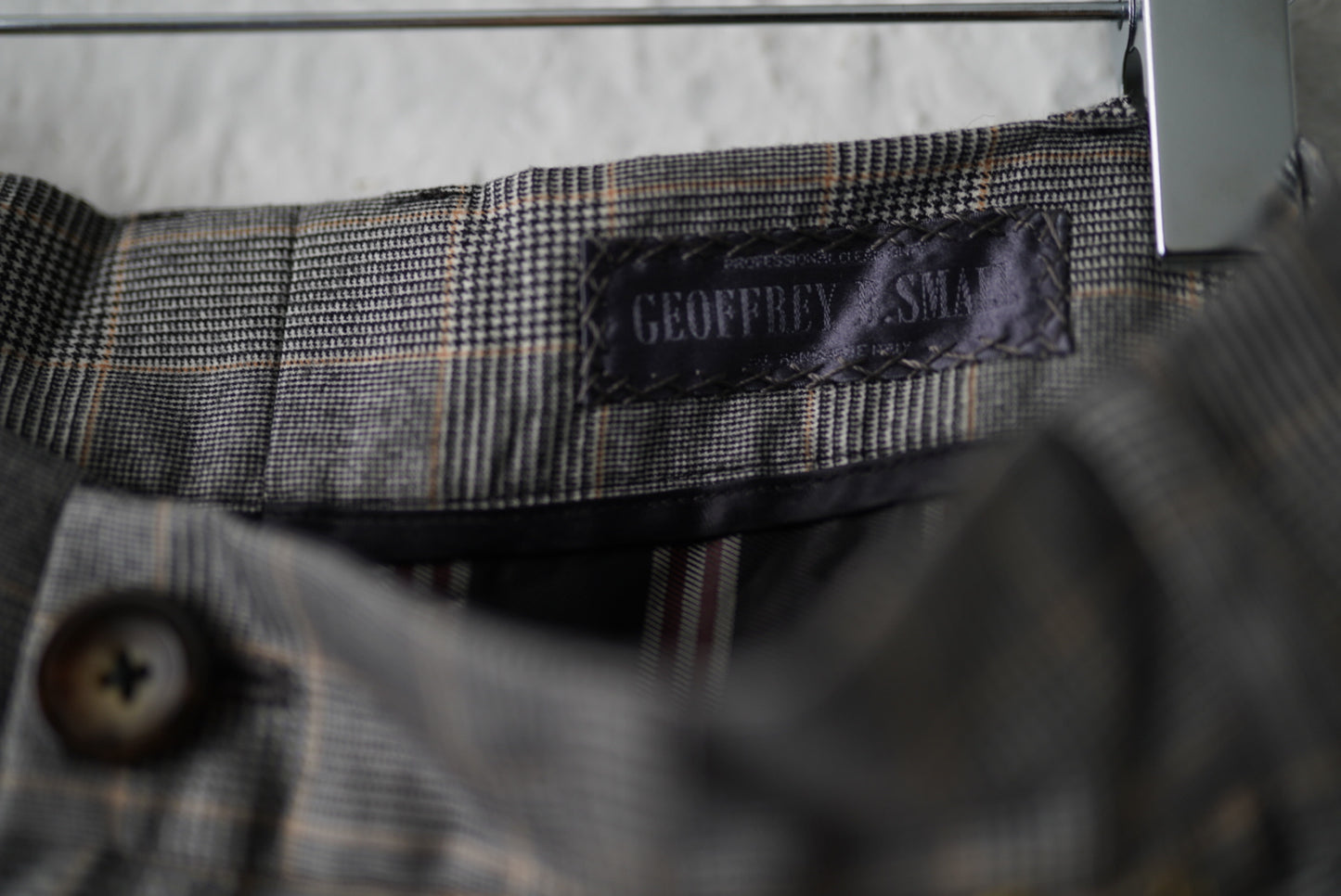 20SS SEP05  Piacenza Super150's Wool チェックスラックスパンツ / Geoffrey.B.Small(ジェフリービースモール)