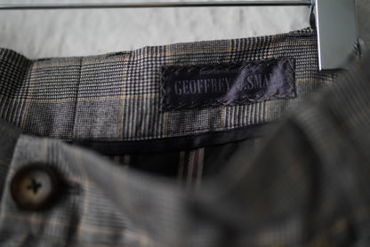 20SS SEP05  Piacenza Super150's Wool チェックスラックスパンツ / Geoffrey.B.Small(ジェフリービースモール)
