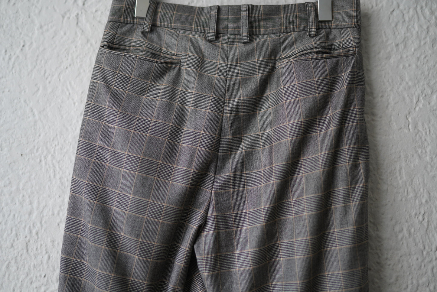 20SS SEP05  Piacenza Super150's Wool チェックスラックスパンツ / Geoffrey.B.Small(ジェフリービースモール)