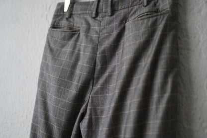 20SS SEP05  Piacenza Super150's Wool チェックスラックスパンツ / Geoffrey.B.Small(ジェフリービースモール)