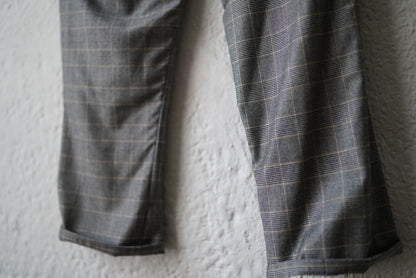 20SS SEP05  Piacenza Super150's Wool チェックスラックスパンツ / Geoffrey.B.Small(ジェフリービースモール)