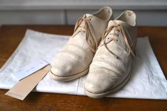 2017 製品染めコードヴァンレザーダービーシューズ ホワイト / Carol Christian Poell(キャロルクリスチャンポエル)