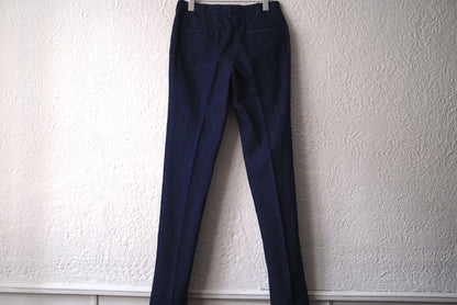 20AW MTM ノータックスリムリネンデニムスラックスパンツ S / IGARASHI TROUSERS(五十嵐トラウザーズ)