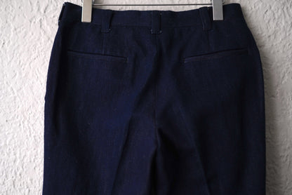 20AW MTM ノータックスリムリネンデニムスラックスパンツ S / IGARASHI TROUSERS(五十嵐トラウザーズ)