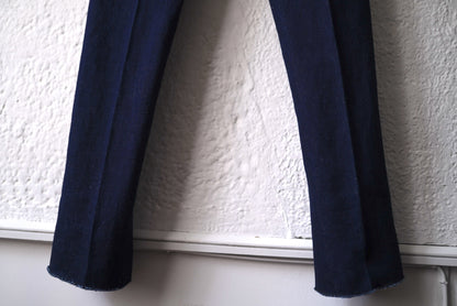 20AW MTM ノータックスリムリネンデニムスラックスパンツ S / IGARASHI TROUSERS(五十嵐トラウザーズ)