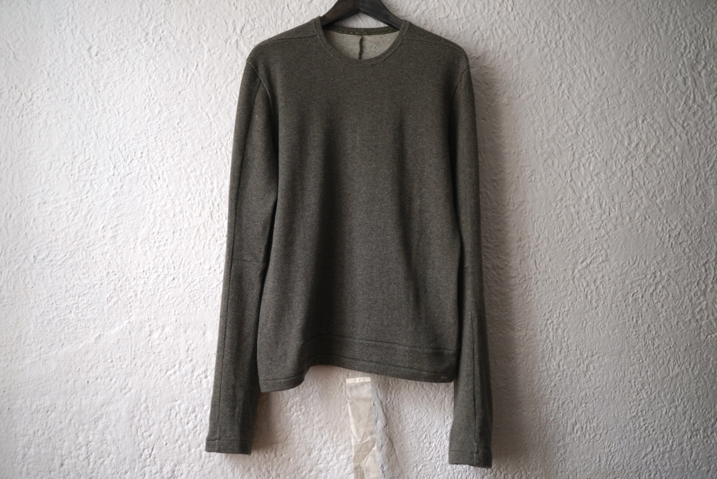 15AW T-SHIRTS L.S WFACE JERSEY Cashmere カシミヤニットセーター カーキ / taichi murakami(タイチムラカミ)