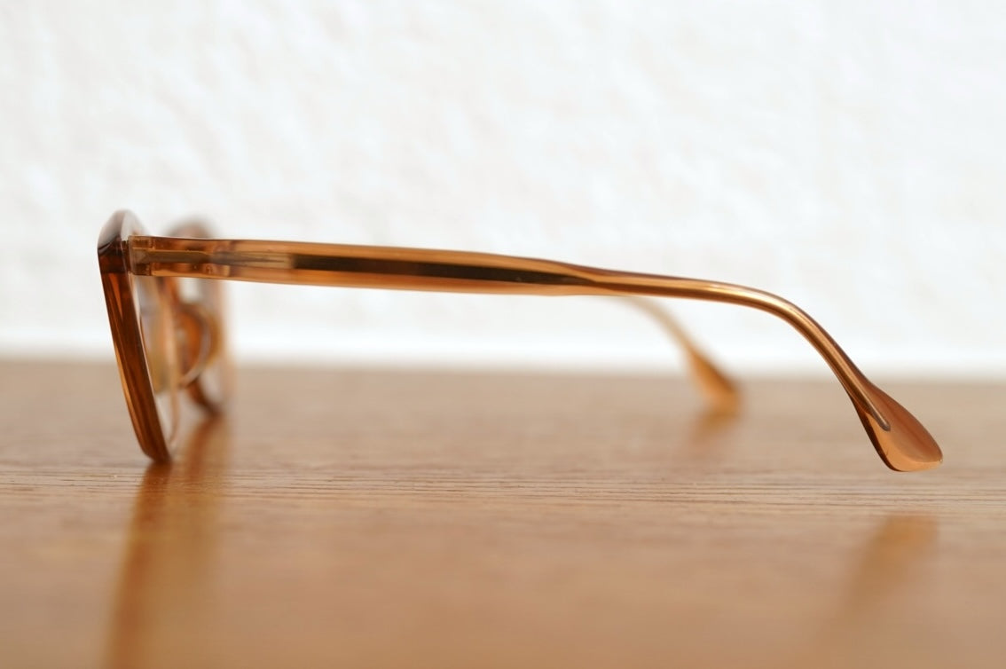 1950's Cat Eye キャットアイ セルフレームアイウェア 眼鏡 ブラウンコニャック / frame france(フレームフランス)