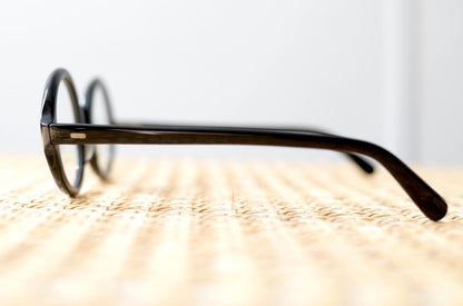 1950's ラウンドセルフレームアイウェア 眼鏡 ブラック / frame france(フレームフランス)