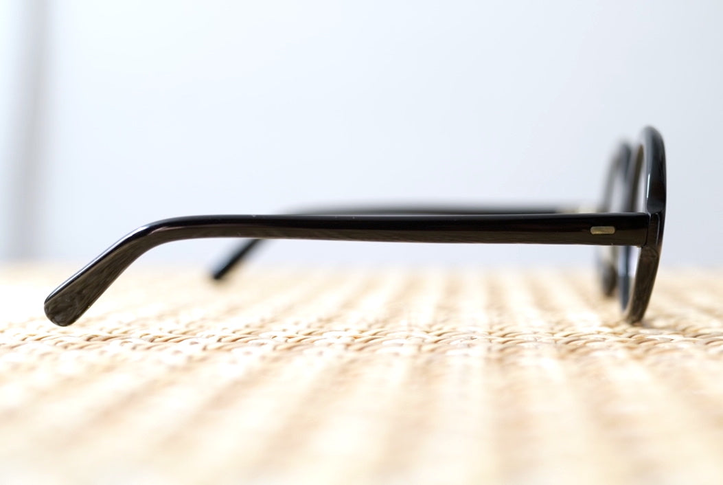 1950's ラウンドセルフレームアイウェア 眼鏡 ブラック / frame france(フレームフランス)