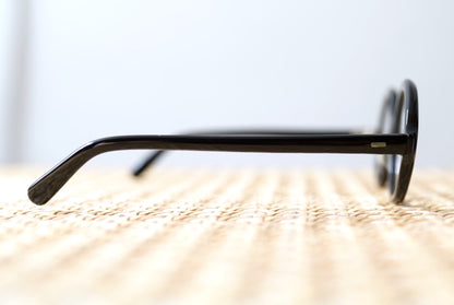 1950's ラウンドセルフレームアイウェア 眼鏡 ブラック / frame france(フレームフランス)