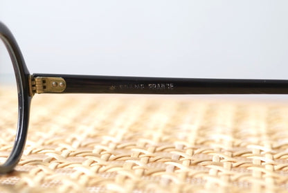 1950's ラウンドセルフレームアイウェア 眼鏡 ブラック / frame france(フレームフランス)