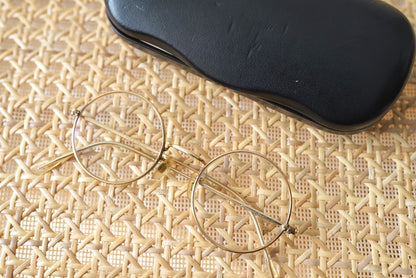 1950's K18GF ゴールドフレームラウンド アイウェア 眼鏡 / frame france(フレームフランス)