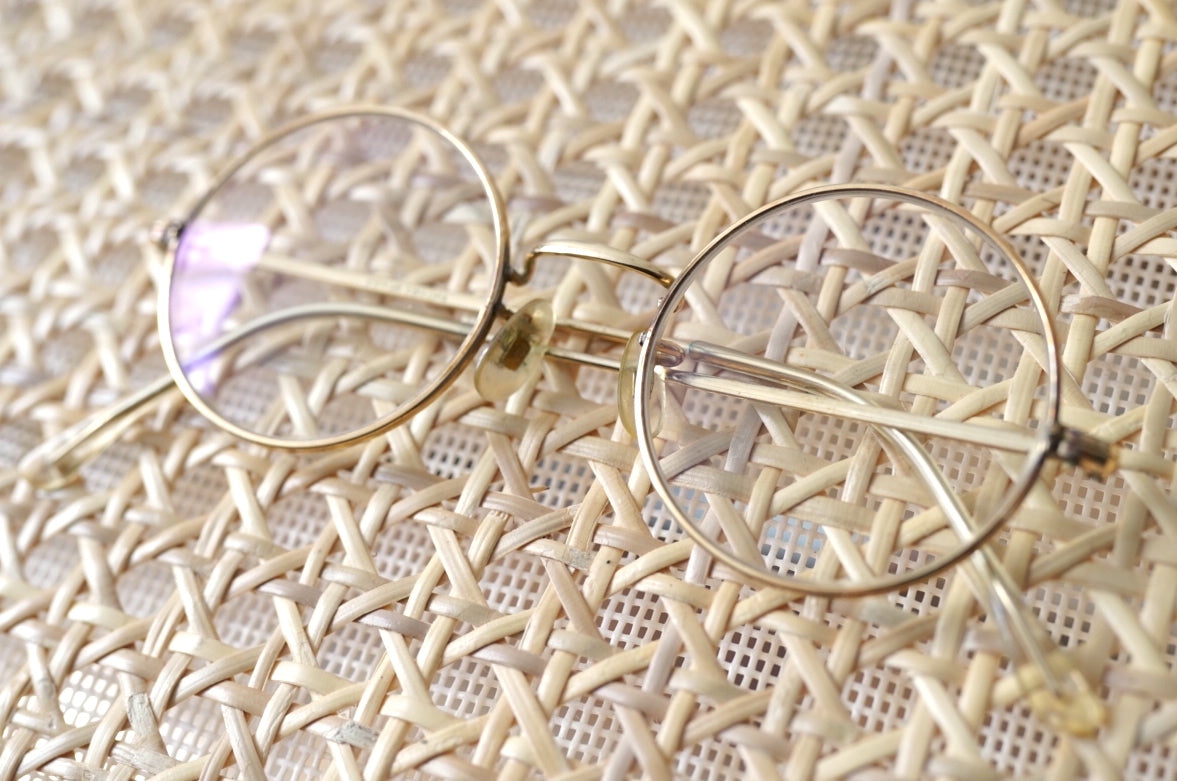 1950's K18GF ゴールドフレームラウンド アイウェア 眼鏡 / frame france(フレームフランス)