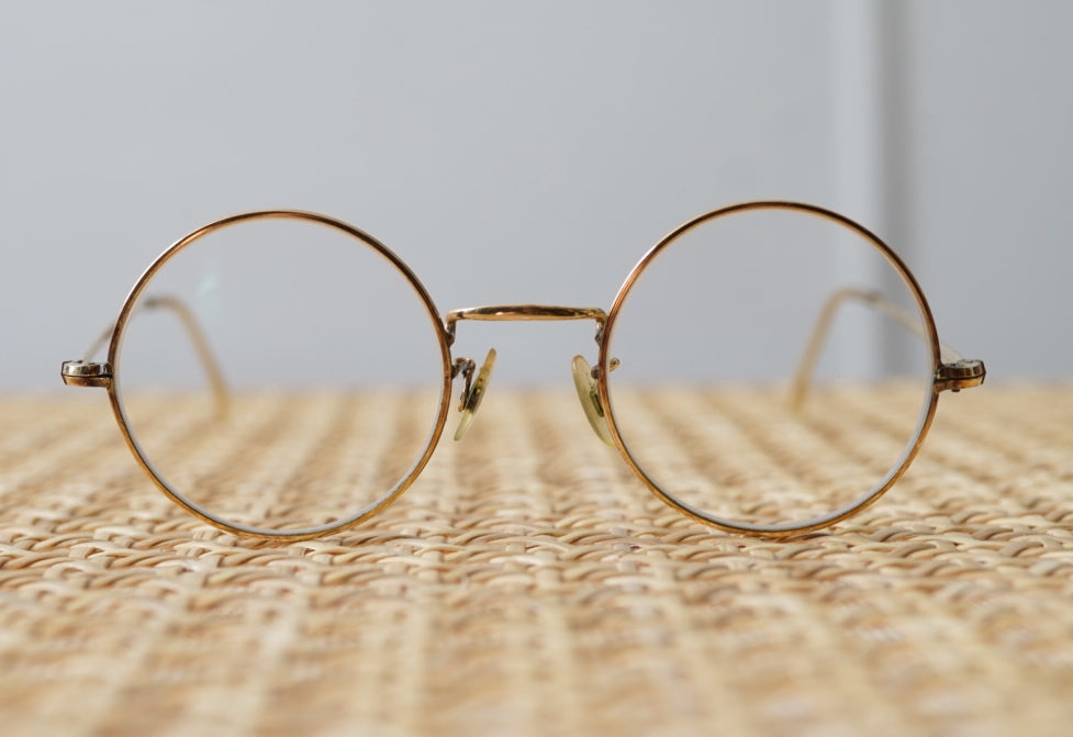 1950's K18GF ゴールドフレームラウンド アイウェア 眼鏡 / frame france(フレームフランス)