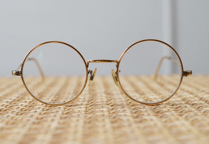 1950's K18GF ゴールドフレームラウンド アイウェア 眼鏡 / frame france(フレームフランス)
