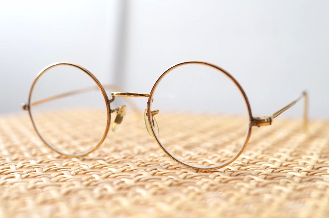 1950's K18GF ゴールドフレームラウンド アイウェア 眼鏡 / frame france(フレームフランス)