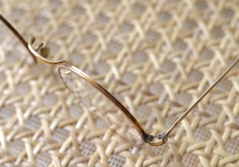 1950's K18GF ゴールドフレームラウンド アイウェア 眼鏡 / frame france(フレームフランス)