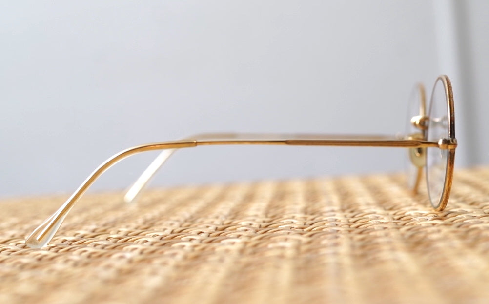 1950's K18GF ゴールドフレームラウンド アイウェア 眼鏡 / frame france(フレームフランス)