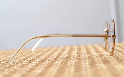 1950's K18GF ゴールドフレームラウンド アイウェア 眼鏡 / frame france(フレームフランス)