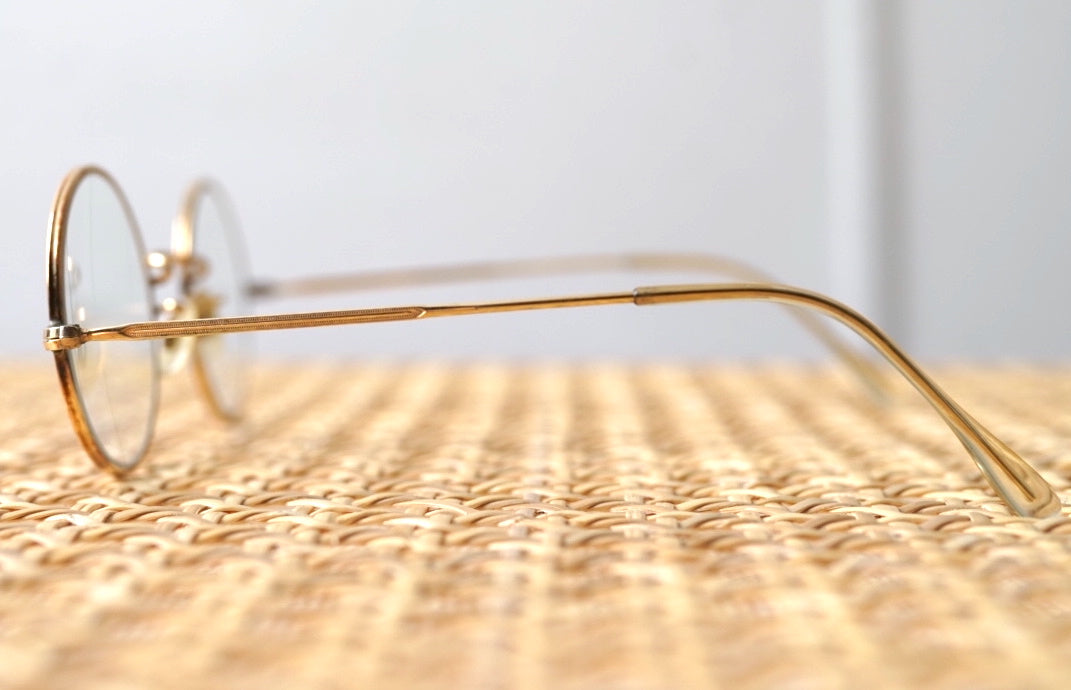 1950's K18GF ゴールドフレームラウンド アイウェア 眼鏡 / frame france(フレームフランス)