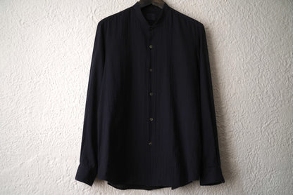 19SS フランス綾コットンバンドカラーシャツ / 山内