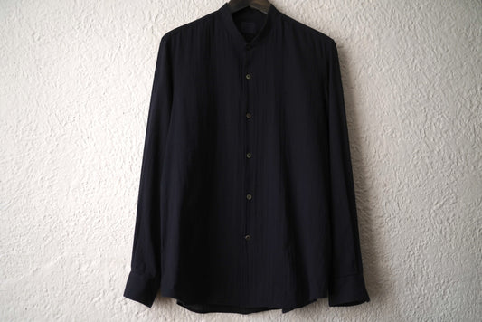 19SS フランス綾コットンバンドカラーシャツ / 山内