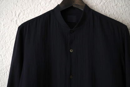 19SS フランス綾コットンバンドカラーシャツ / 山内