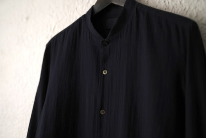 19SS フランス綾コットンバンドカラーシャツ / 山内